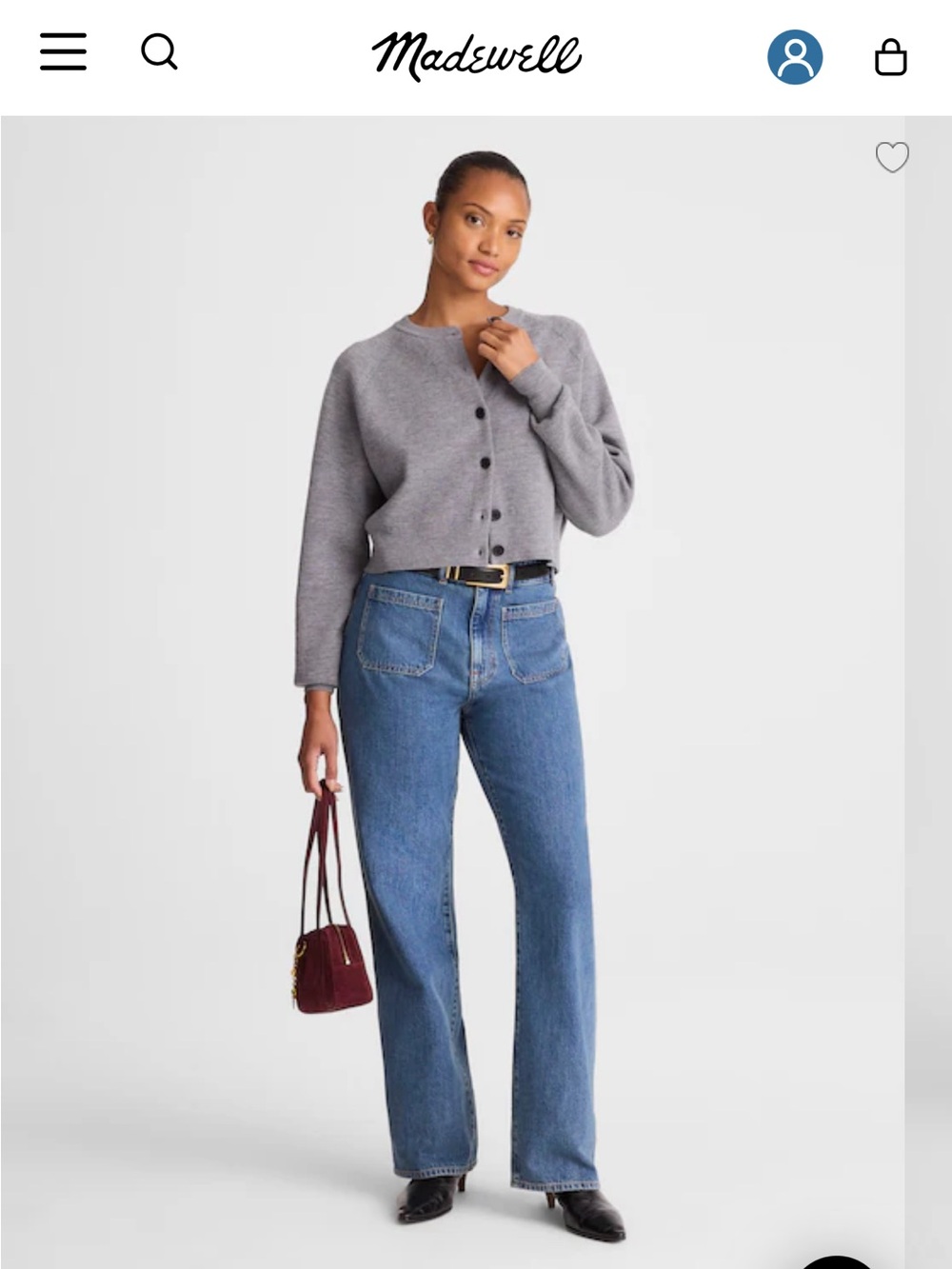 Madewell Jeans The Curvy Cleo Straight Jean in Petersburg Wash size 31 NWT